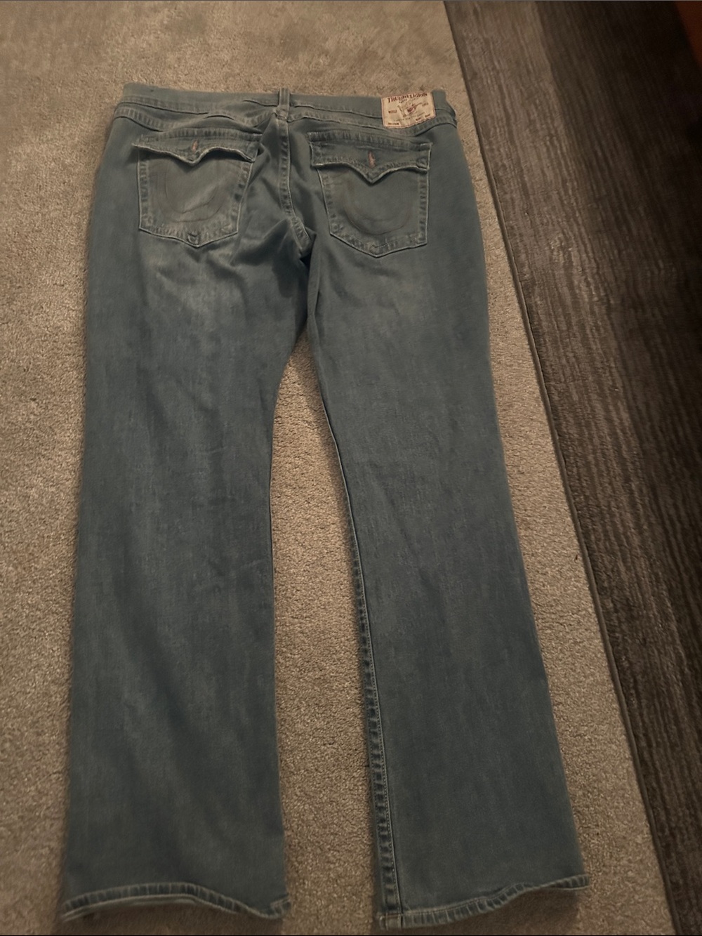 True Religion Men's Straight-Leg Jeans in Medium Blue